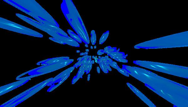 蓝色激光漂浮png元素