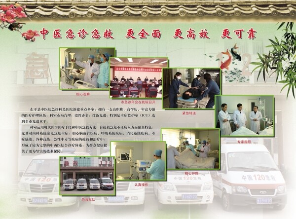 中医院急诊科展板图片