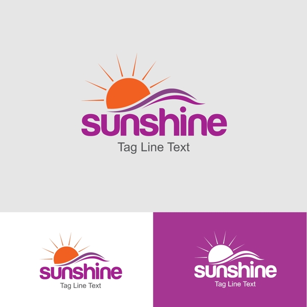 阳光logo模板