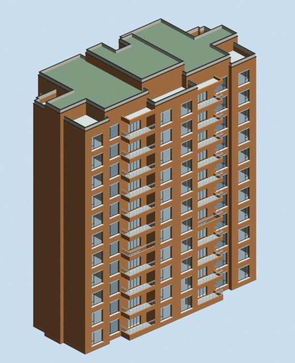 暗色系建筑模型3d设计