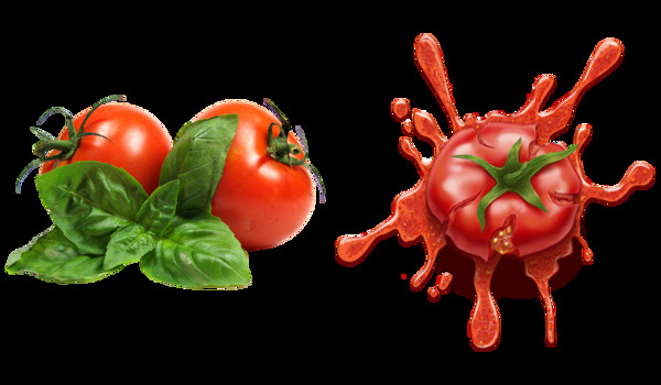 红色番茄免抠png透明图层素材