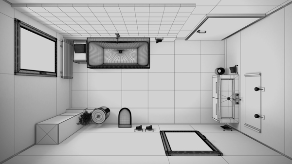 卫生间3D设计效果图图片
