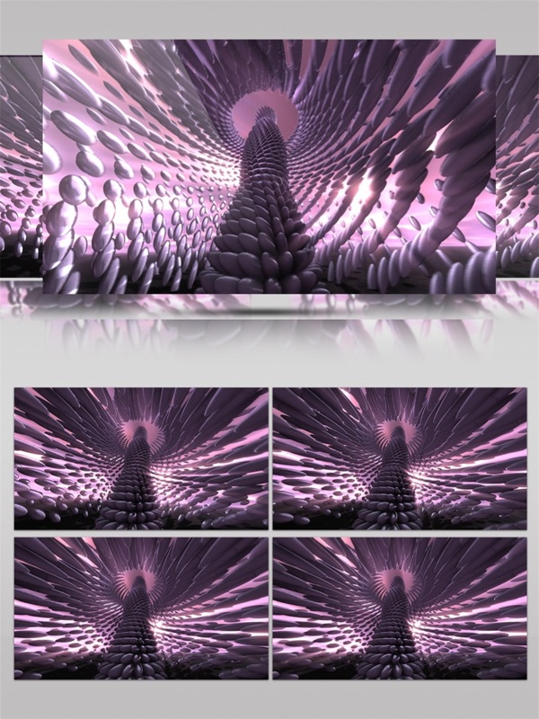 粉紫色光羽动态视频素材