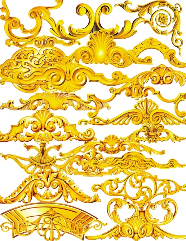 中国古代金色纹饰合辑