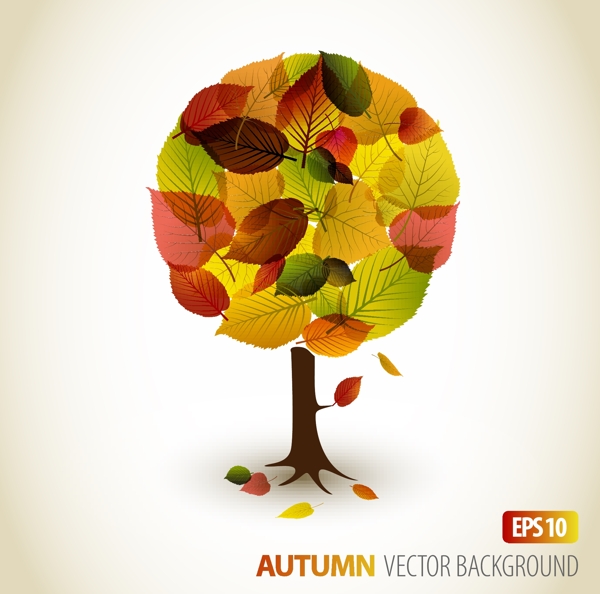秋天的树叶图形设计矢量素材