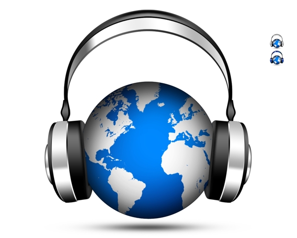世界音乐图标环球耳机icon图标