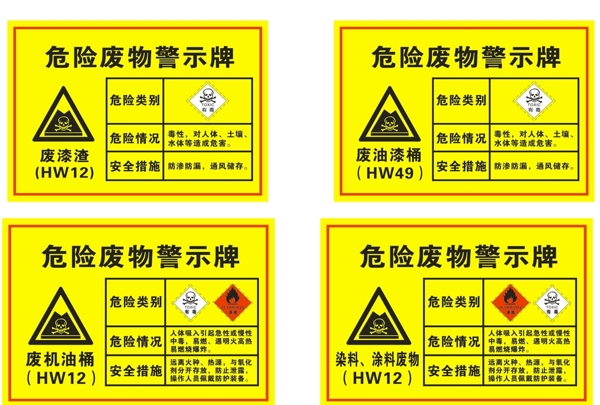 危险废料警示牌