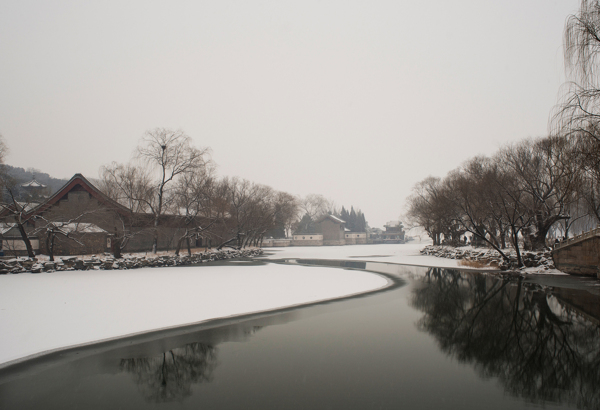 北京颐和园冬日风景