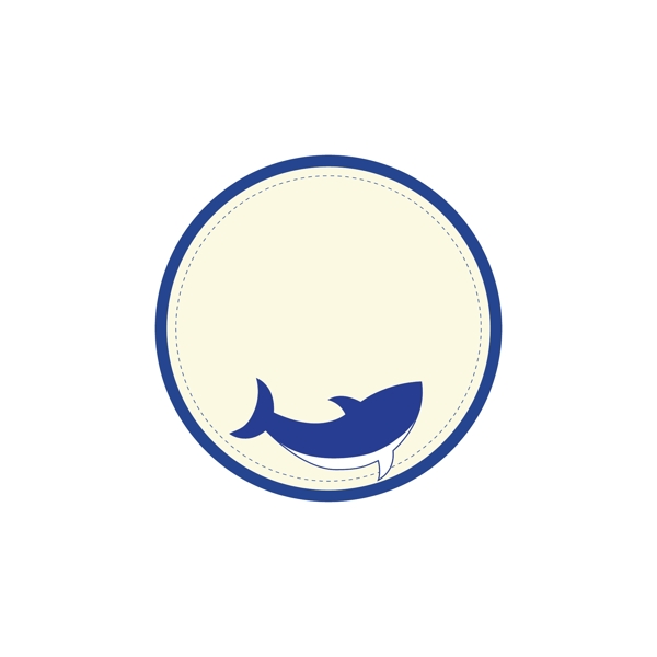 原创动物鲸鱼边框卡通对话框标题框