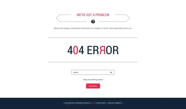 国外的企业购物商城网站之404错误界面