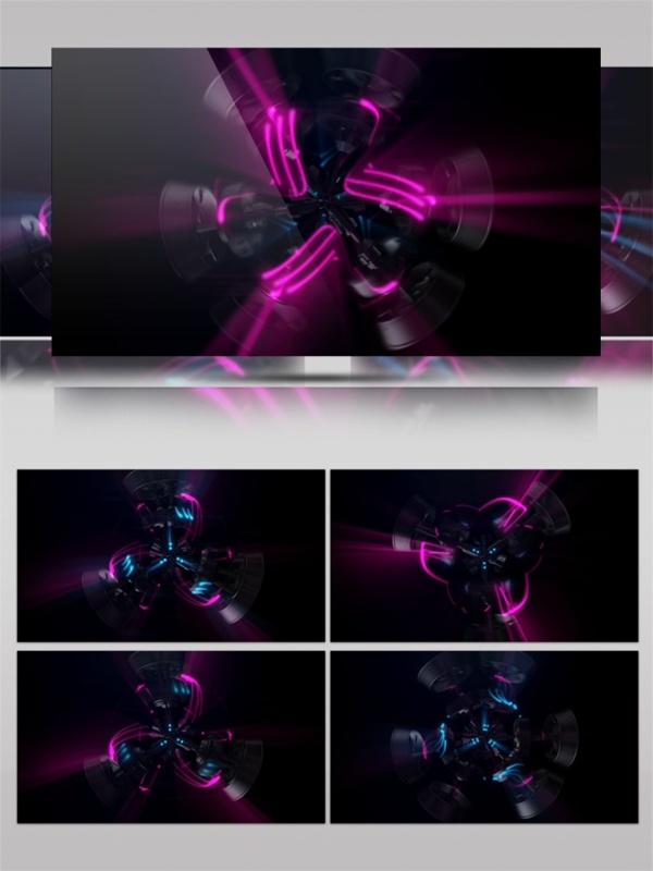 紫色旋转光束动态视频素材