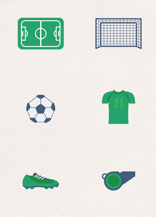 绿色系简约足球比赛图标