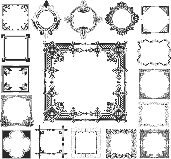 欧式花纹边框图片