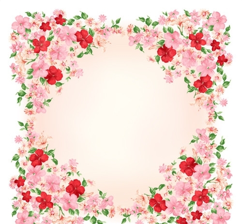 粉色浪漫花框图片