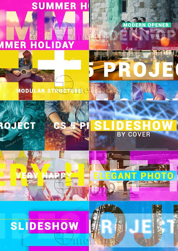 欢乐缤纷的夏日旅行栏目片头AE模板