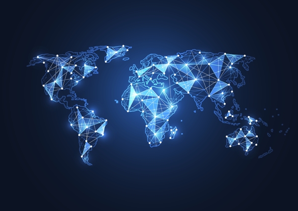 世界全球网络连接EPS矢量图片