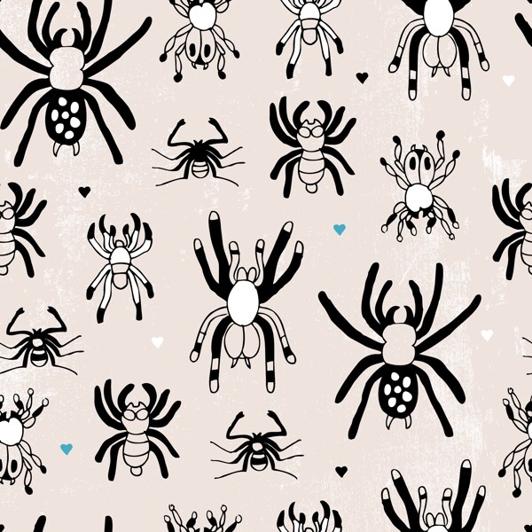 各种各样的蜘蛛手绘图案