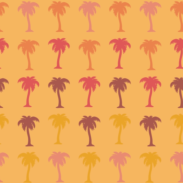 椰子树卡通矢量背景素材