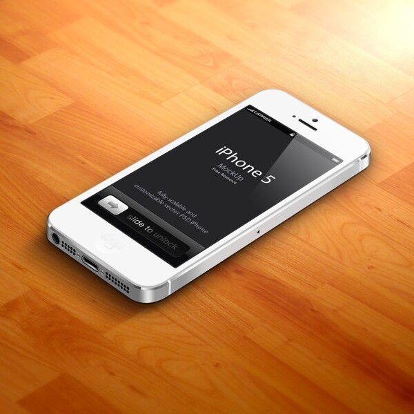 苹果手机白色iphone5高清分层图片