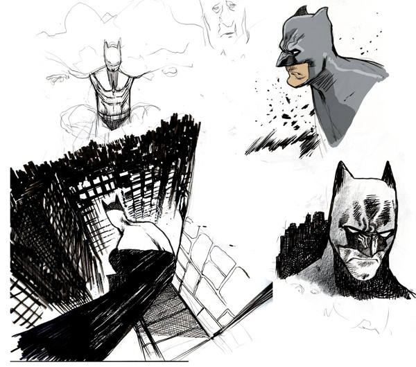 蝙蝠侠的草图