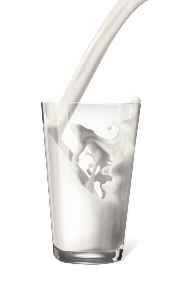 牛奶倒进杯子图片