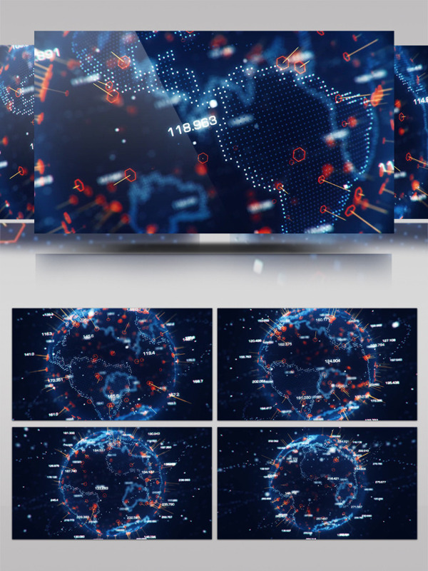 2K数据图表金融科技智能化屏幕背景