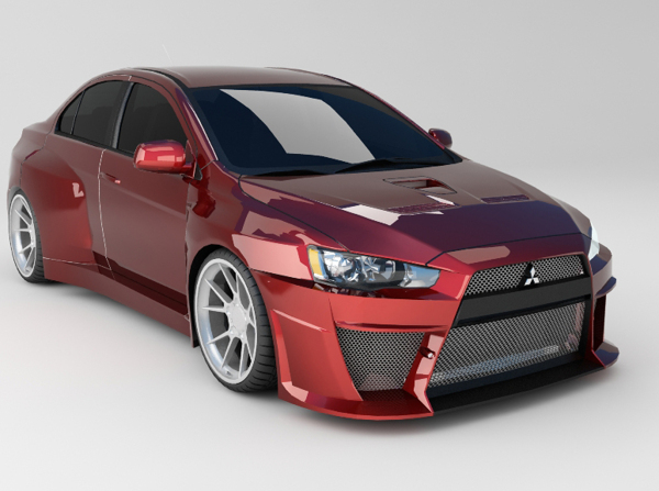 超酷三菱跑车3D模型素材