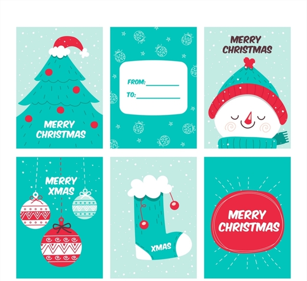 圣诞节卡片矢量图片