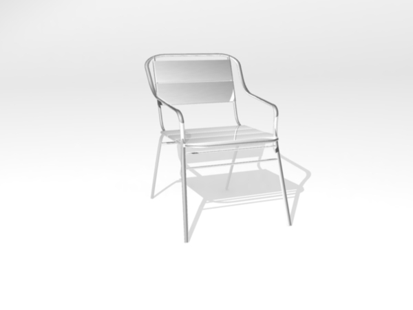 金属餐桌椅3D模型