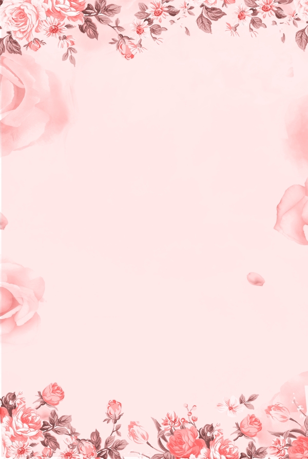 粉色花卉温馨母亲节海报背景