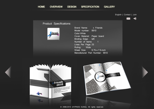 书本杂志笔记本产品介绍网页设计图片