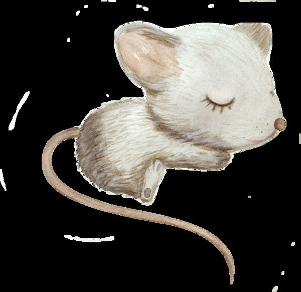 小老鼠涂鸦创意背景