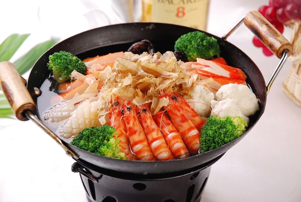 日式海鲜锅仔图片