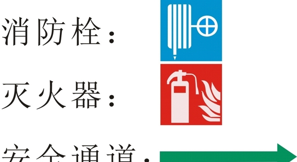 消防标识矢量图
