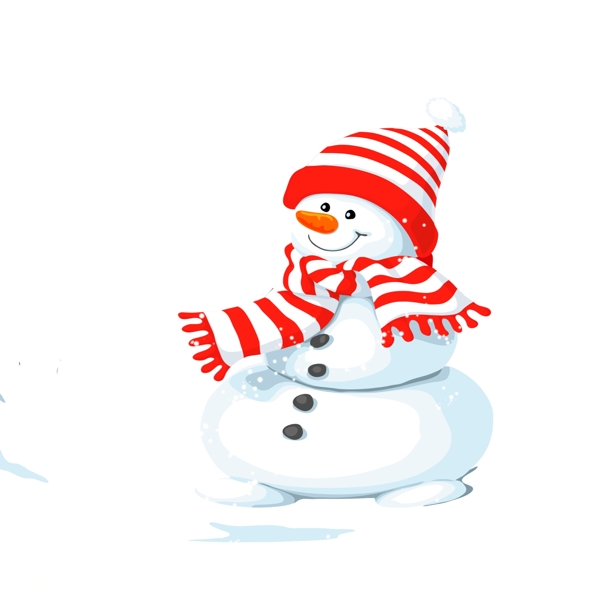 卡通小清新雪人冬季设计可商用元素