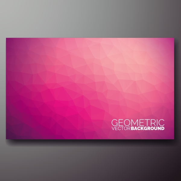 手绘抽象几何图案粉红色背景