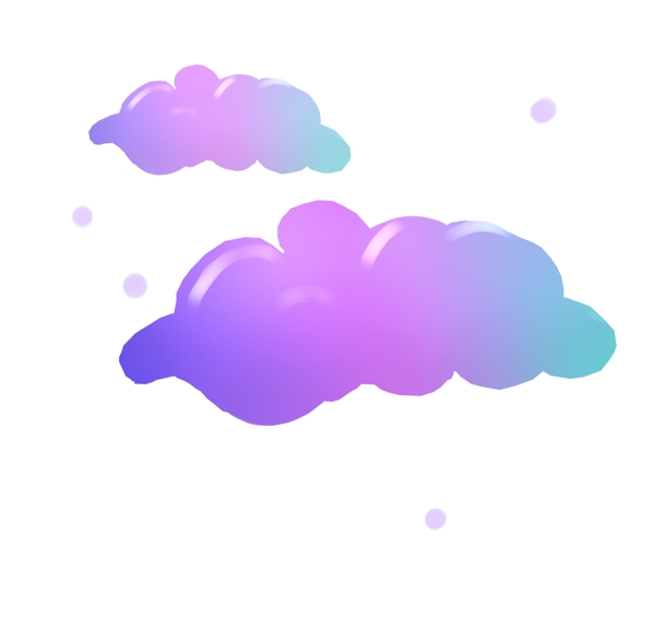 云朵彩色泡泡