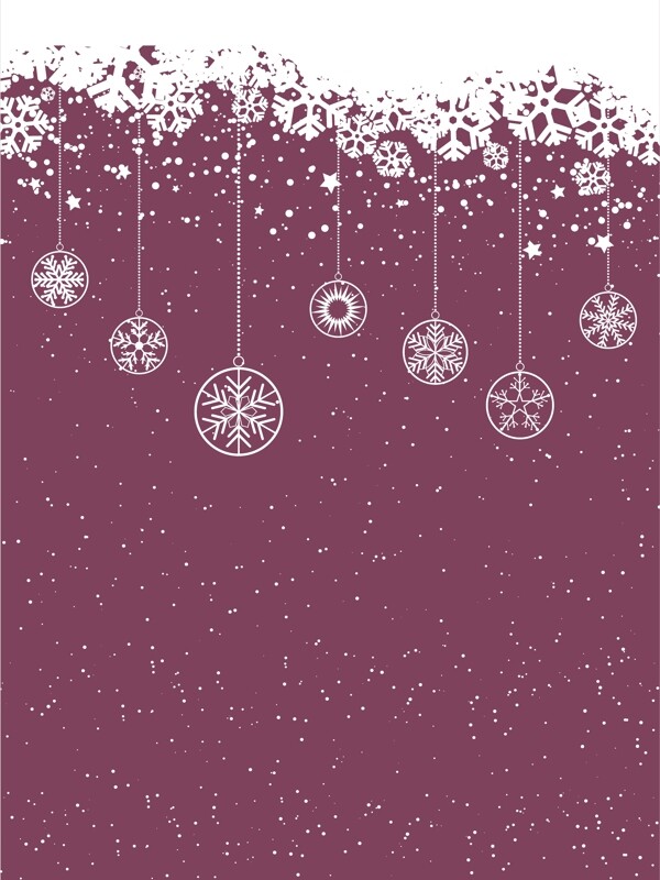 雪花紫色圣诞背景
