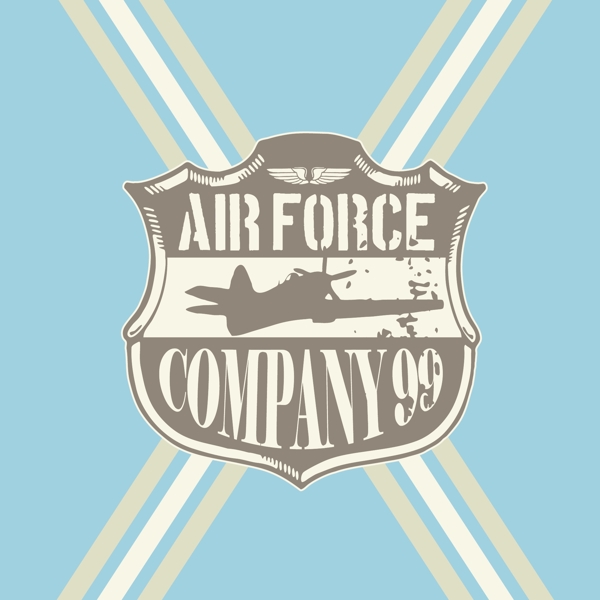 空军盾牌绣章图案图片