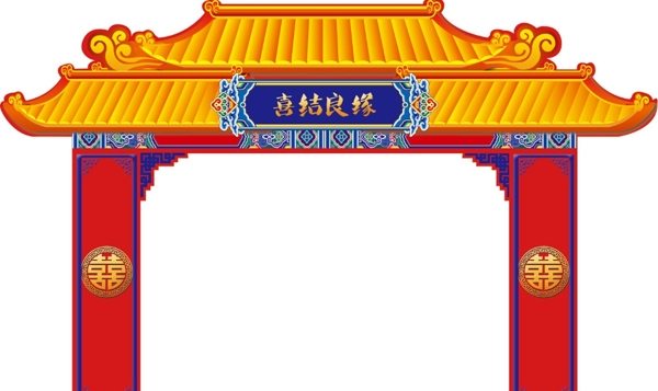 中式婚礼门头