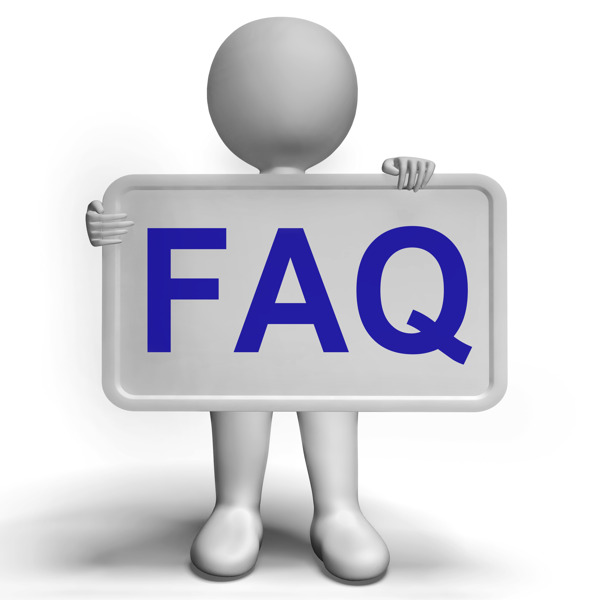 FAQ招牌作为信息或辅助符号