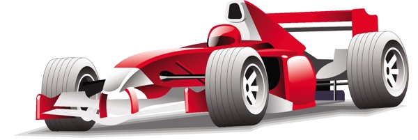 红色F1赛车矢量素材