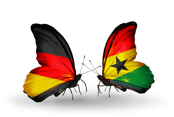 德国加纳国旗蝴蝶