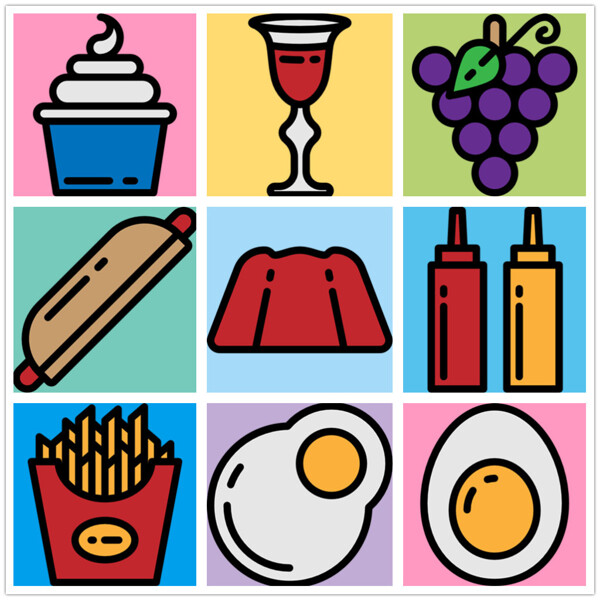矢量食物icon图标