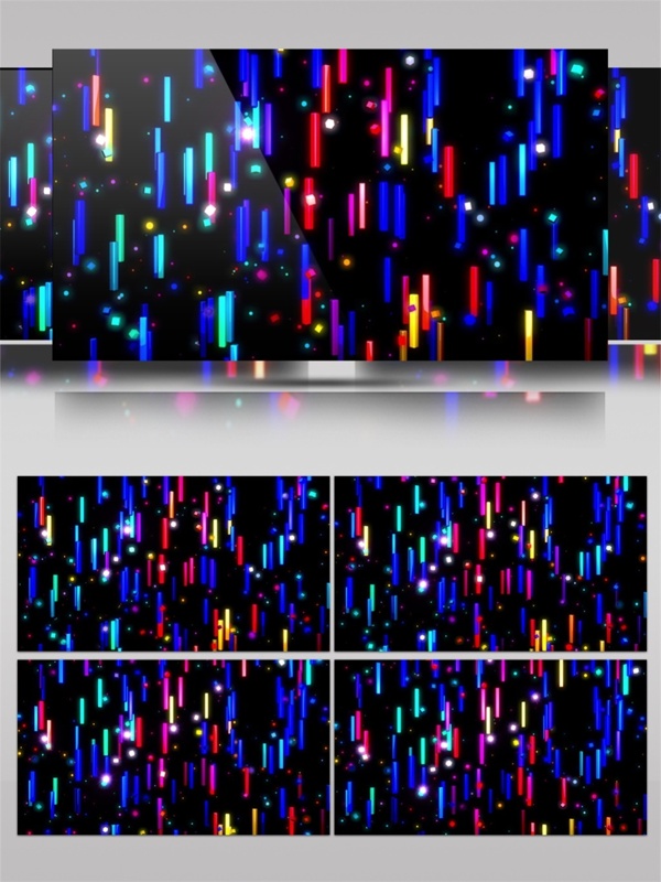 彩色瀑布光束动态视频素