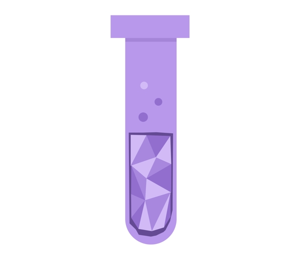 紫色试管和液体