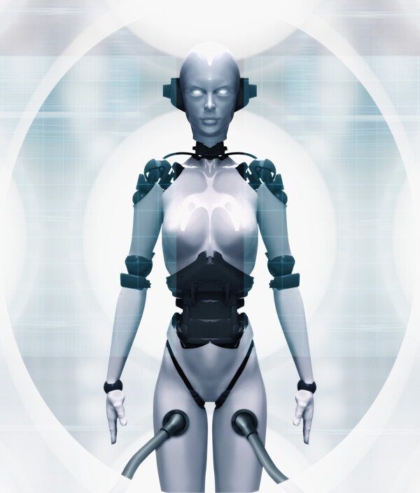 未来高科技女机器人图片