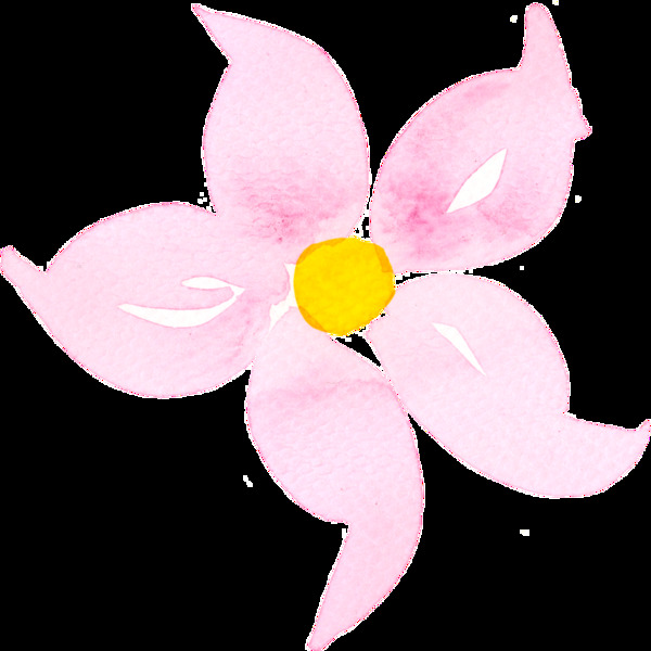 手绘粉色小花透明素材合集