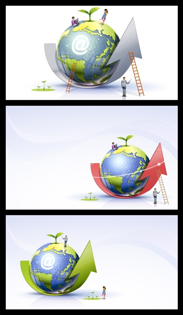 商务地球商务背景图片