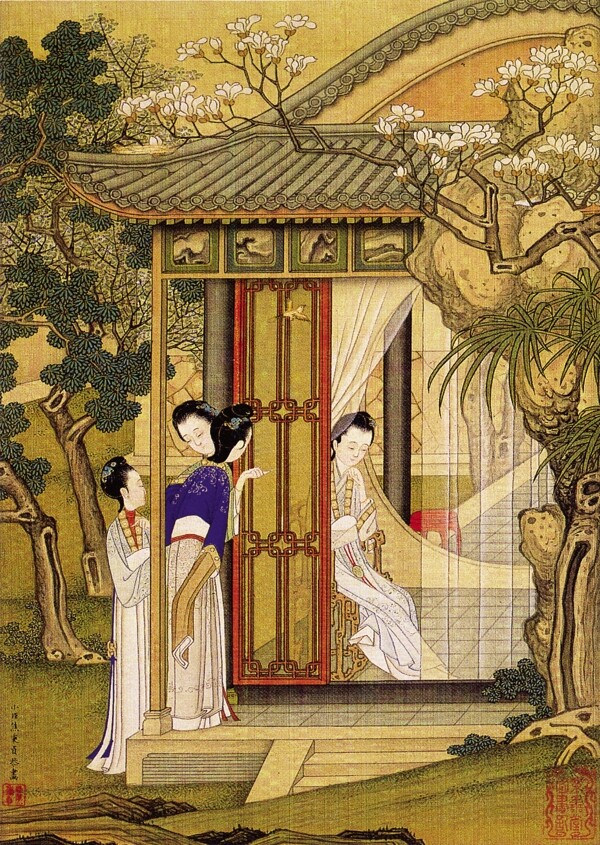 清明上河图古画风景画工女绣女民间艺术画中国民间艺术品中华刺绣民间艺术PSD分层素材源文件中国传统元素整合图库